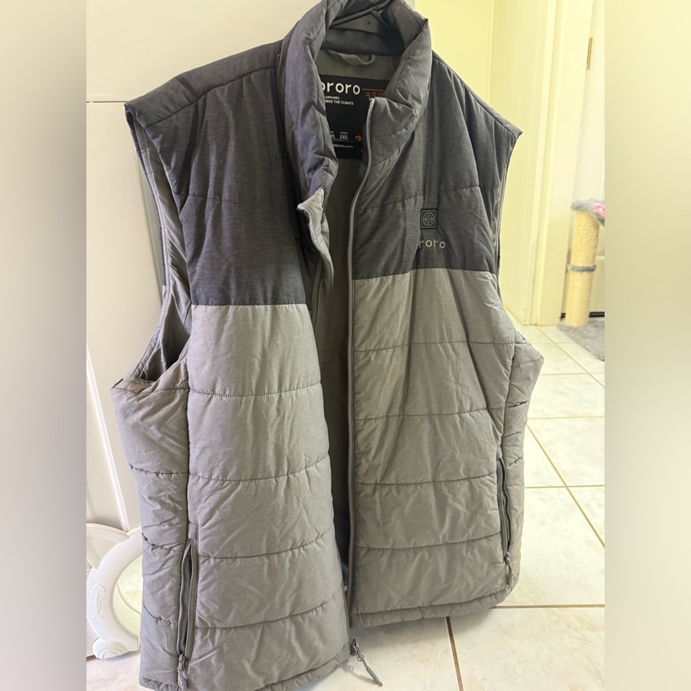 Ororo Men's Gray Puffer Vest